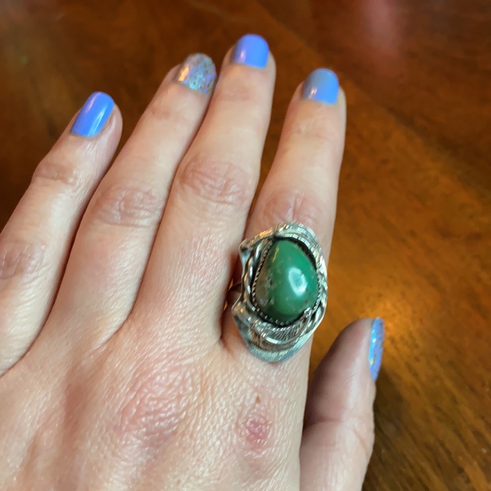 Vintage ‘Dunhill (Ann)’ Turquoise/Silver Ring - Picture 10 of 10